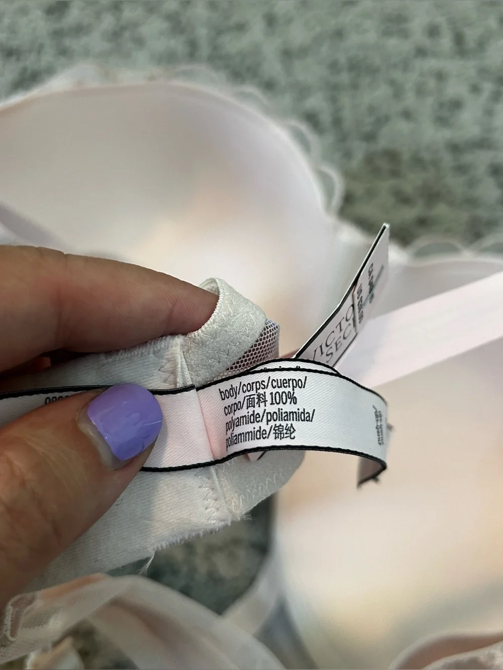 NWT Victoria’s Secret Pink Star Print Lace Under-Wire Push-Up Bra Size 40C
